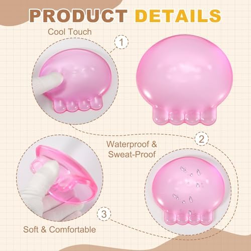 PATIKIL Gel Wrist Rest, Wrist Support for Mouse Jellyfish Shape Ergonomic Mouse Pad Soft Silicone Support Comfortable Cushion for Computer Gaming Office Home, Pink