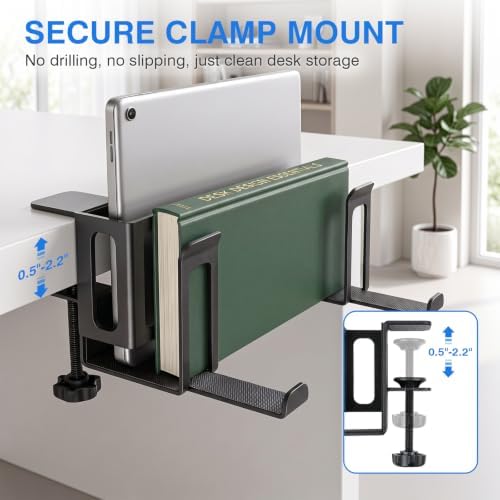 Laptop Stand Vertical, 2-Slot Under Desk Laptop Holder