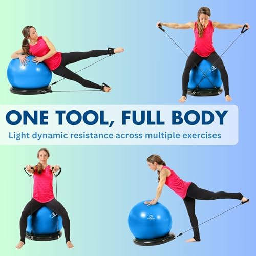 ProBody Pilates Yoga Ball Chair for Office - with Resistance Bands
