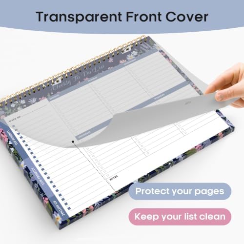 Taja Weekly To Do List Notepad, Undated Weekly Planner Pad, 8.5" x 11"