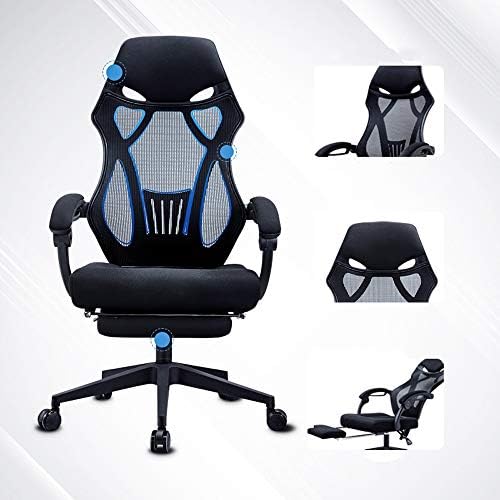 160° Lying Footrest Office Chair Gaming Racing Chair Ergonomic Computer Internet Cafe Chair Reclining Lounge Chair