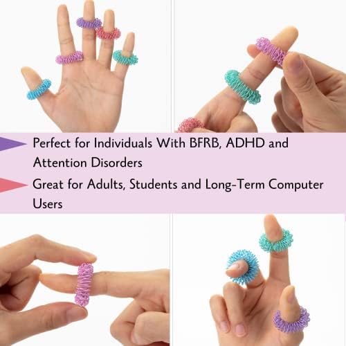 Mr. Pen- Spiky Sensory Rings, 10 Pack, Pastel Colors