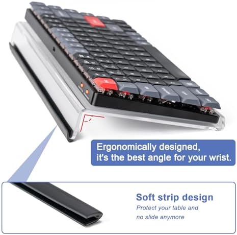 Clear Acrylic Tilted Computer Keyboard Holder for Ergonomic Typing