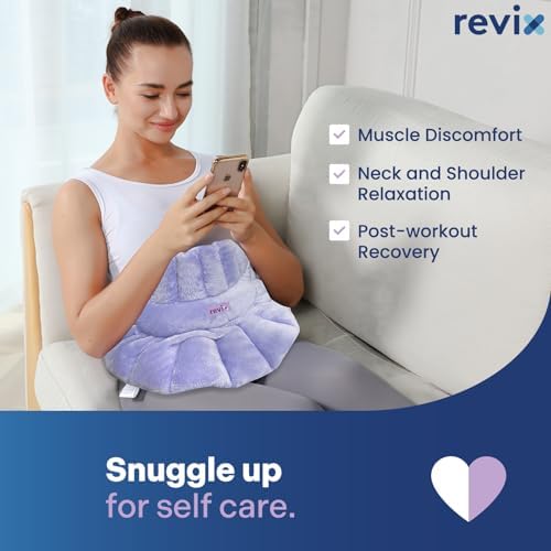 REVIX Microwave Heating Pads for Neck Shoulder & Back, Moist Heat, Purple