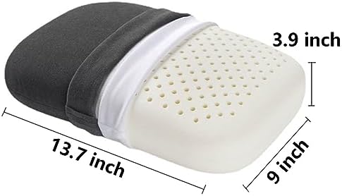 Multi-Applications Latex Sleep Pillow Office Desk Nap Pillow Breathable Head Support Bed Pillow Cushion for Home, Office, Trip (Pink)