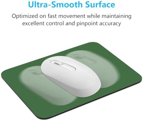 Dapesuom Small Mouse Pad, 6 x 8 Inch Thick Rubber Premium-Textured Non-Slip Portable & Washable Mini Mouse Mat for Women Men Wireless Laptops Keyboard Tray Gaming Computer Office Travel, Forest Green