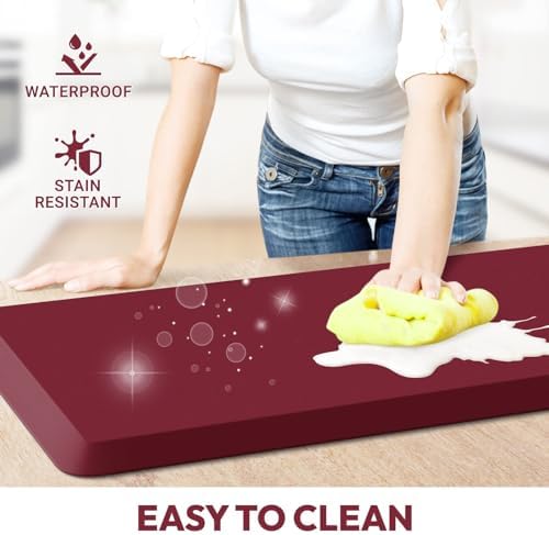 4/5 Inch Thick Kitchen Mat - Cushioned Anti Fatigue Mat for Kitchen Floor