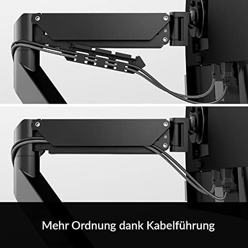 ARCTIC X1-3D - Monitor Arm with Extendable Gas Arm, Support Monitor up to 40" Ultrawide, up to 10 kg/22 lbs, with Cable Management, Adjustable - Black