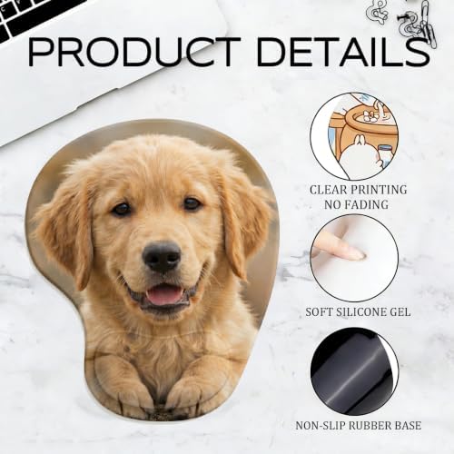 Custom Mouse Pad with Wrist Rest,Personalized Photo Ergonomic Mouse Pad