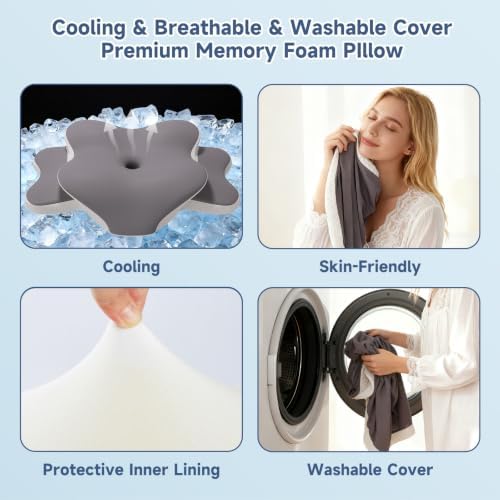 Sleep Apnea Pillow Ergonomic Cervical Neck Pillow for Pain Relief