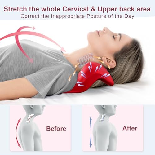 Cervical Neck Pillow with Back Massage Point Neck and Upper Back Stretcher