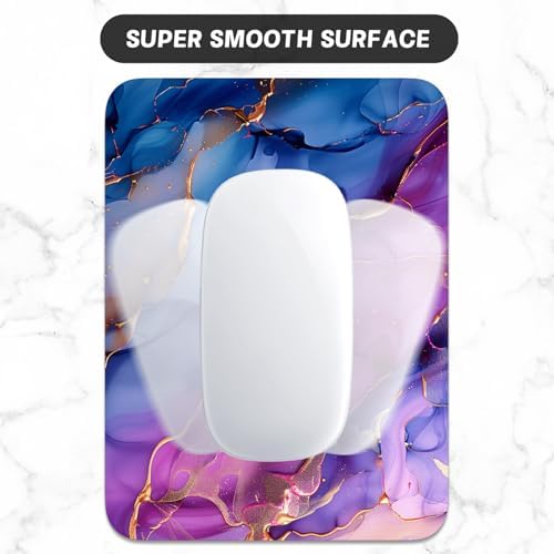 Small Mouse Pad, Mini Mouse Pad 6 x 8 Inch, Thick Rubber Waterproof Mouse Mat, Cute Mousepad for Women Men Wireless Mouse Laptops Home Office, Marble Patterns