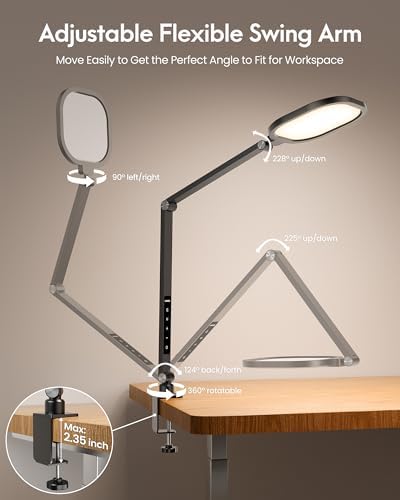 Zoom Lighting for Computer, LED Desk Lamp with Clamp for Video Conference