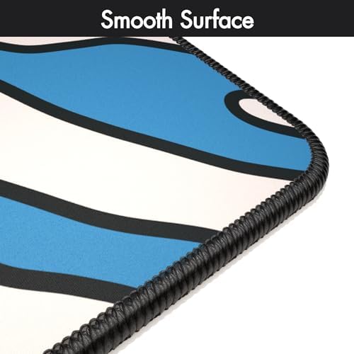 Gamer Boss - Gaming Mouse Pad - 48 x 24 Inches - 4mm Thick with Stitched Edges, Non-Slip Rubber Base, Premium Cloth Mousepad, Desk Mat for Laptop, Keyboard, Computer & PC (Mega, Blue Squiggle)