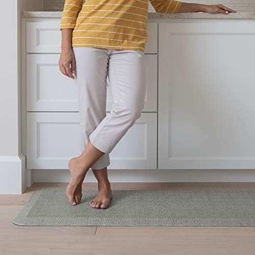 NewLife by GelPro Ergo-Foam Cushioned Anti-Fatigue Standing Kitchen Floor Mat, Padded Stain-Resistant, Waterproof, Non-Slip Comfort Padded Desk/Office Mat - 20" x 72", Patina Grey