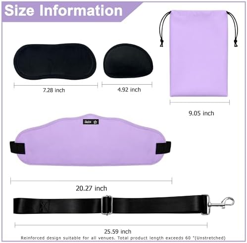 SPRING SEAON Neck Hammock Cervical Traction Device with Ear Pads, Purple