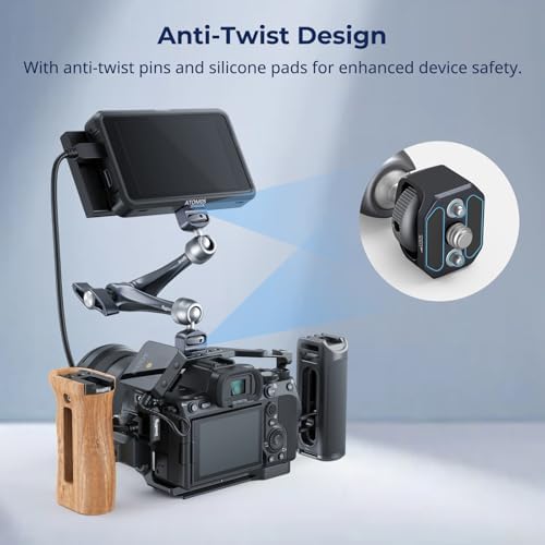 SMALLRIG 11" Rosette Magic Arm, Camera Monitor Mount, Articulating Arm with 1/4"-20 and 3/8"-16 Locating Screw for ARRI, Max Load Capacity 3kg Friction Arm, for Cameras, Monitors, LED Lights
