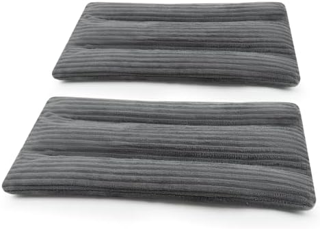 Microwave Heating Pad 6 x 12 Heating Pad Microwave, Microwave Bean Bag Heating Pad for Neck and Shoulders, Moist Heat Pack Pillow Warm Compress for Muscles, Joints, Abdomen (Dark Gray) - 2 Pack