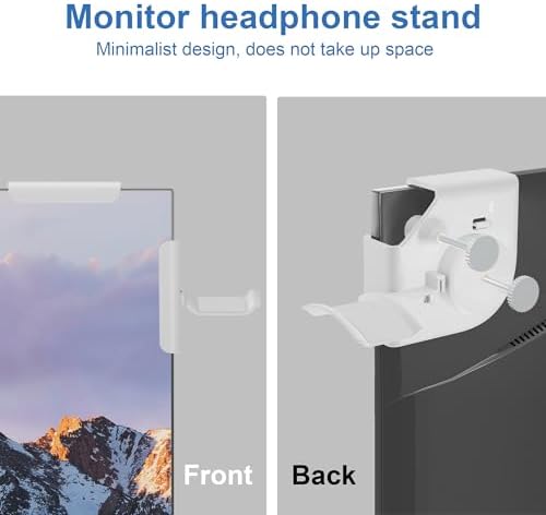 Headphone Holder for Screen (White)