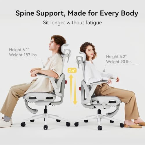 SIHOO B300 Pro Ergonomic Office Chair with Footrest, 4D Lumbar Support