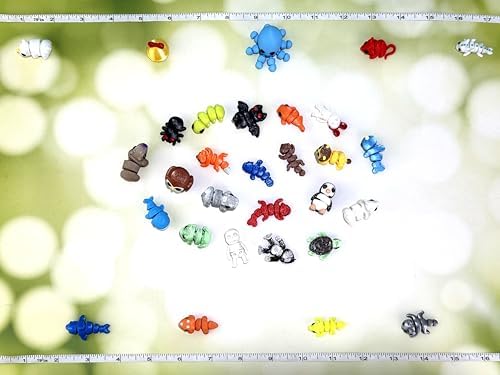 260PCS 3D Printed Animal Figurines,Articulated Fidget Toys,Cute Mini Animal