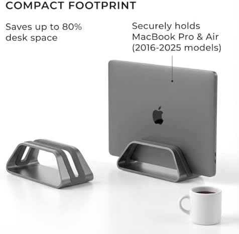 HumanCentric Vertical Laptop Stand Compatible with MacBook Pro & Air