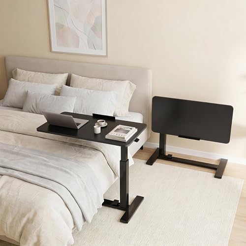DUMOS Mobile Standing Desk, Bedside Table, Overbed Table