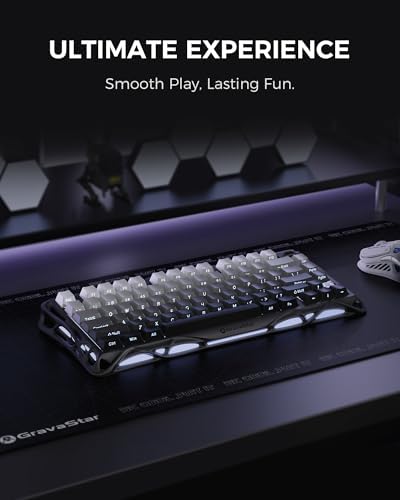 GravaStar Mercury K1 75% Wireless Mechanical Gaming Keyboard RGB Backlit