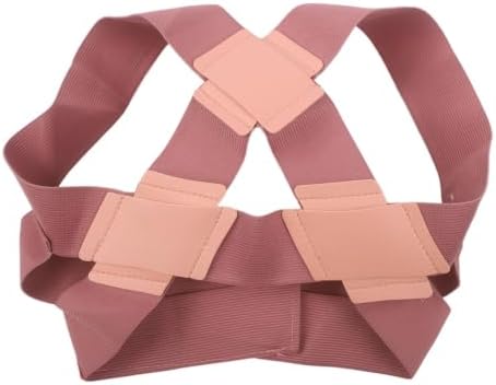 Minhe Invisible Posture Corrector Breathable Elastic Mesh Invisible Back Steady For Women Men Spinal Support to Improve Slouch(Pink S)