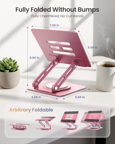 LOXP Heavy-Duty Base for Tablet Stand for Desk, Drawing Tablet Stand Pink