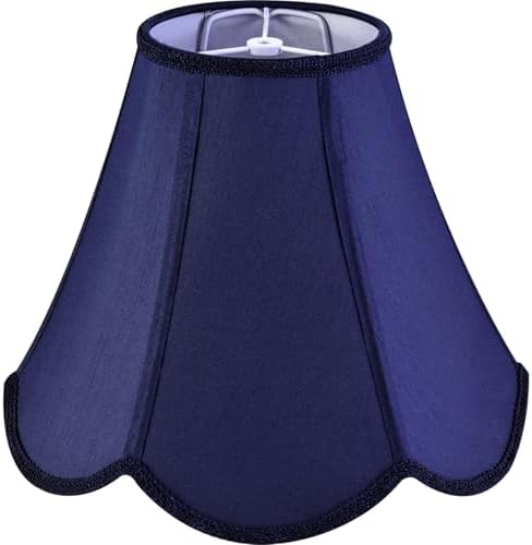 GO&SO Lamp Shades 1Pc,6" x 13" x 10.6",Scalloped Lamp Shade,Blue Petals
