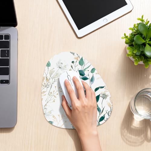 Water Drop Mouse Pad 7.3x8in Non-Slip for Laptop, Flowers