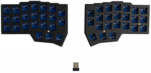 YMDK 2.4Ghz Wireless Split Keyboard Corne V4 46 Keys Ergonomic Hotswappable 40% Layout 3D Resin Vial All Key Programmable Mini Independent Gaming Keyboard Kit