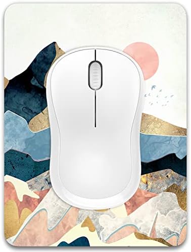 Dapesuom Small Mouse Pad, 6 x 8 Inch Thick Rubber Premium-Textured Non-Slip Portable & Washable Mini Mouse Mat for Women Men Wireless Laptops Keyboard Tray Gaming Work Computer Office Travel, Mountain