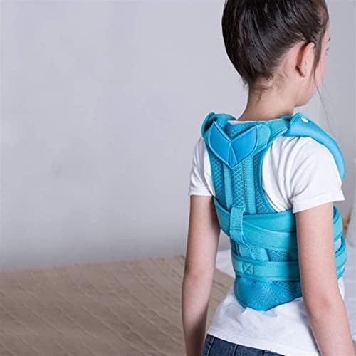 Posture Corrector Adjustable Back Shoulder Straighten Orthopedic Brace Belt for Kyphosis, Chest Slouching and Humpback, Improving Posture Back Posture (Color : Blue, Size : Medium)
