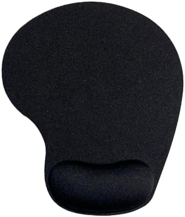 Mouse Pad with Wrist Support, Ergonomic Mouse Pads with Memory Foam Wrist Rest, Easy Typing Pain Relief, Comfortable Home Office Computer Wrist Support Pads for Working Studying Gaming, Black
