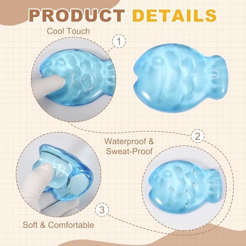 PATIKIL Gel Wrist Rest, Wrist Support for Mouse Fish Shape Ergonomic Mouse Pad Soft Silicone Support Comfortable Cushion for Computer Gaming Office Home, Bright Blue