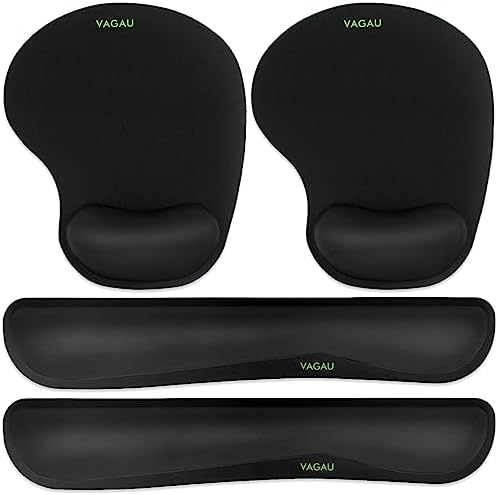 VAGAU Premium Keyboard Wrist Rest and Mouse Pad Wrist Support for 2 Pack