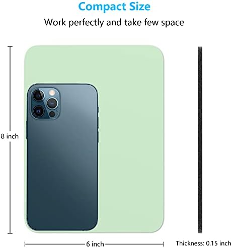 Dapesuom Small Mouse Pad, 6 x 8 Inch Thick Rubber Premium-Textured Non-Slip Portable & Washable Mini Mouse Mat for Women Men Wireless Laptops Keyboard Tray Gaming Computer Office Travel, Lake Green