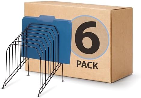 Officemate Large Incline 8-Compartment Wire Sorter, Black, 6-Pack
