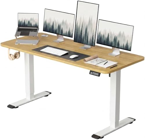 Furmax 55 Inches Electric Height Adjustable Standing Desk Home Office Desk
