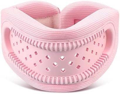 Neck Brace for Neck Pain and Support, Neck Support for Pain Breathable Cervicorrect Brace Adjustable Soft Silicone Foam, Cervical Collar for Sleeping, Relieving Spinal Pressure (Pink)