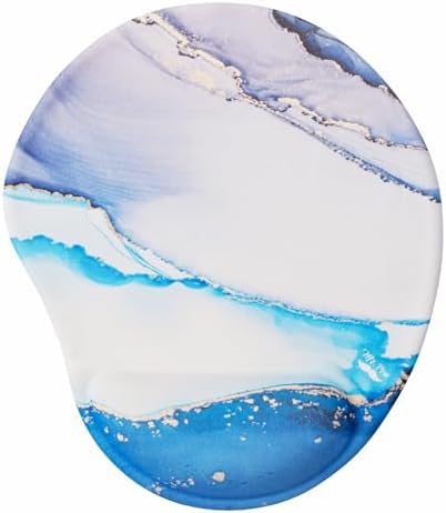 Mr. Pen- Ergonomic Mouse Pad with Wrist Rest, Glacial Blue Marble Design
