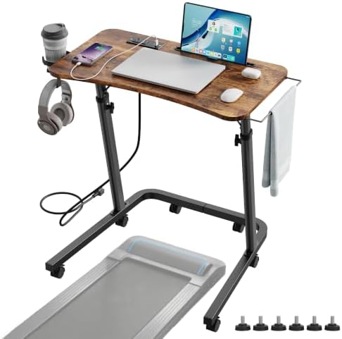 Adjustable Height Standing Desk for Walking Pad, Treadmill Desk with Wheels