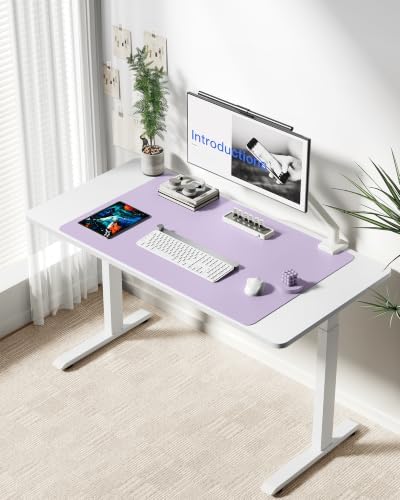 YSAGi Leather Desk Protector, Office Mat, Large Mouse Mat, Non-Slip PU Leather Blotter, Laptop Desk Mat, Waterproof Writing Pad for Office and Home(Light Purple, 40" x 24")