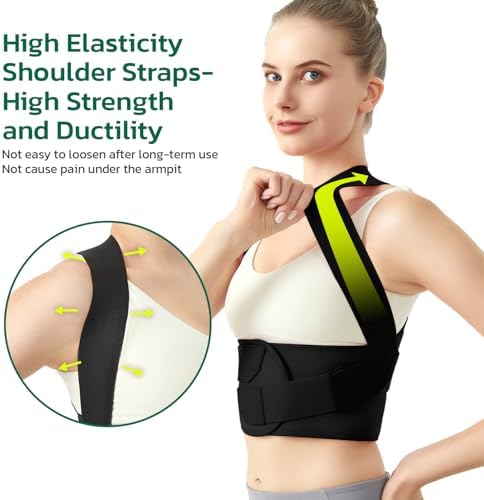 AOFIT Posture Corrector for Women, Lightweight Back Brace Black S