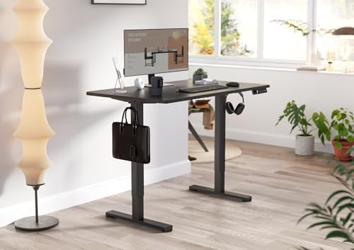 YDN 48 x 24 Inch Black Electric Standing Desk