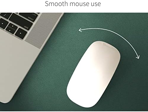 RENMTURE Dual-Sided Mouse Pad, Natural Cork & PU Leather Large Desk Pad for Office and Home Work, Desk Protector Non-Slip, Waterproof, Easy Clean (Dark Green, 47"x17")