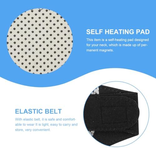 Self Heating Neck Pad Elastic Belt for Office Desk Use Black
