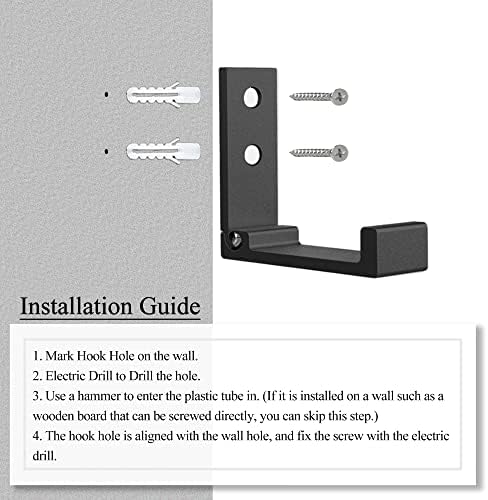 OHIYO Folding Wall Hook 2PCS Folding Coat Hooks for Hanging Heavy Duty Coat & Bag & Backpack & Hat & Headphone Foldable Coat Hooks Wall Mounted Saves Space (Black)